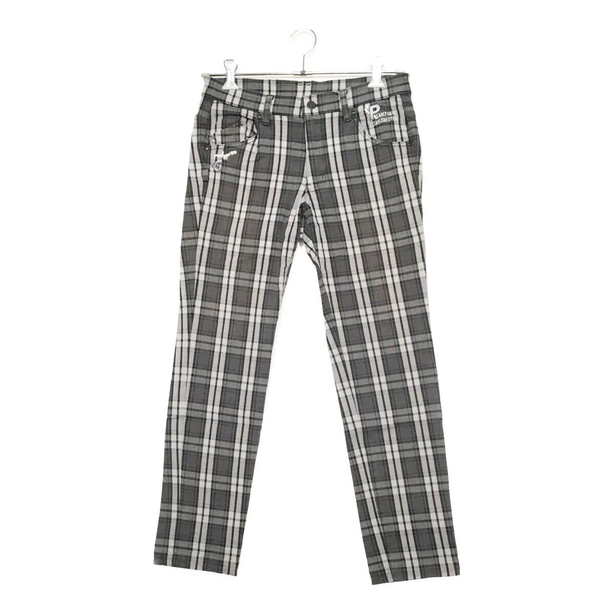 PEARLYGATE 幾何学模様パンツ グレー パーリーゲイツ PEARLY GATES