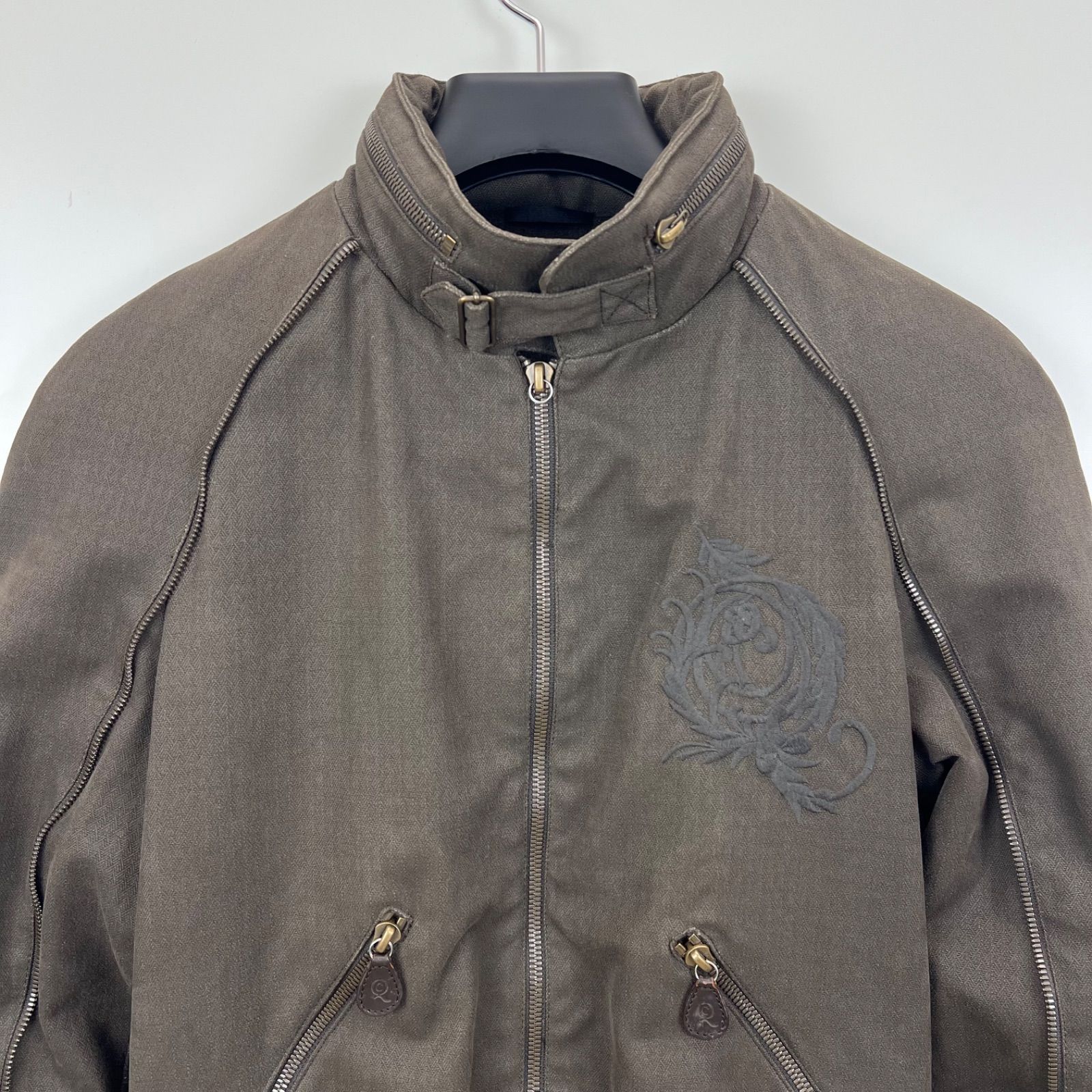 Alexander McQueen 00s 2006 y2k archive zip blouson jacket 44