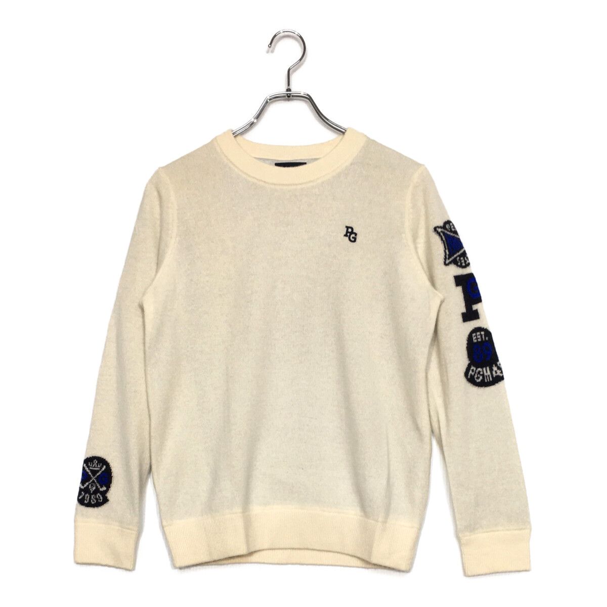 レディース パーリーゲイツ PEARLY GATES ニット 1 M 白 ホワイト 裏地付き セーター カシミヤ