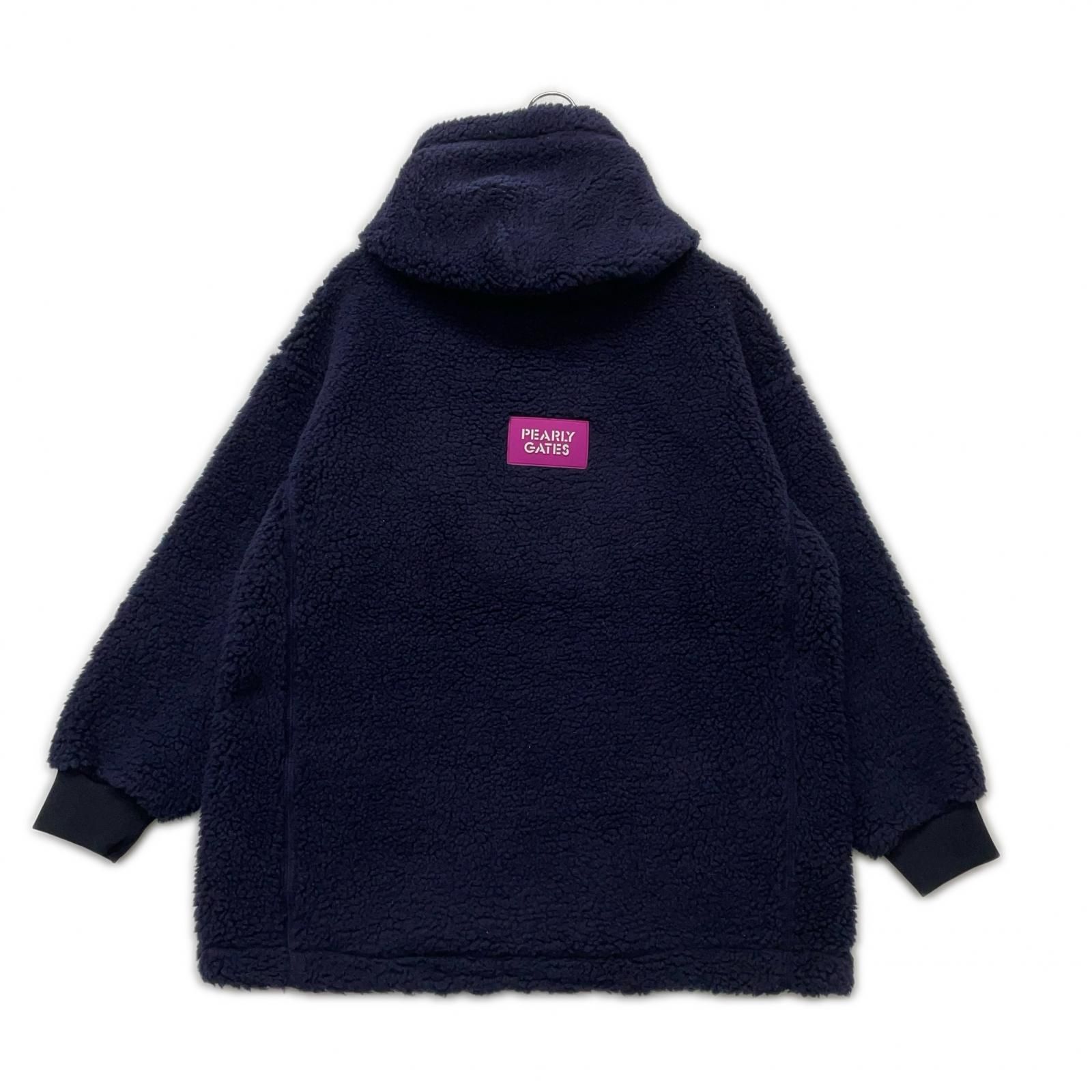 レディース パーリーゲイツ PEARLY GATES パーカー 1 M ネイビー フーディー ボア PGピース ワッペン モデル