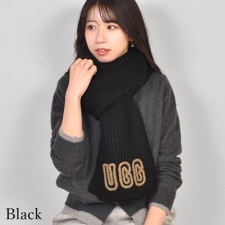 アグ ニットマフラー 未使用品UGG ケーブルスカーフ ニットマフラー