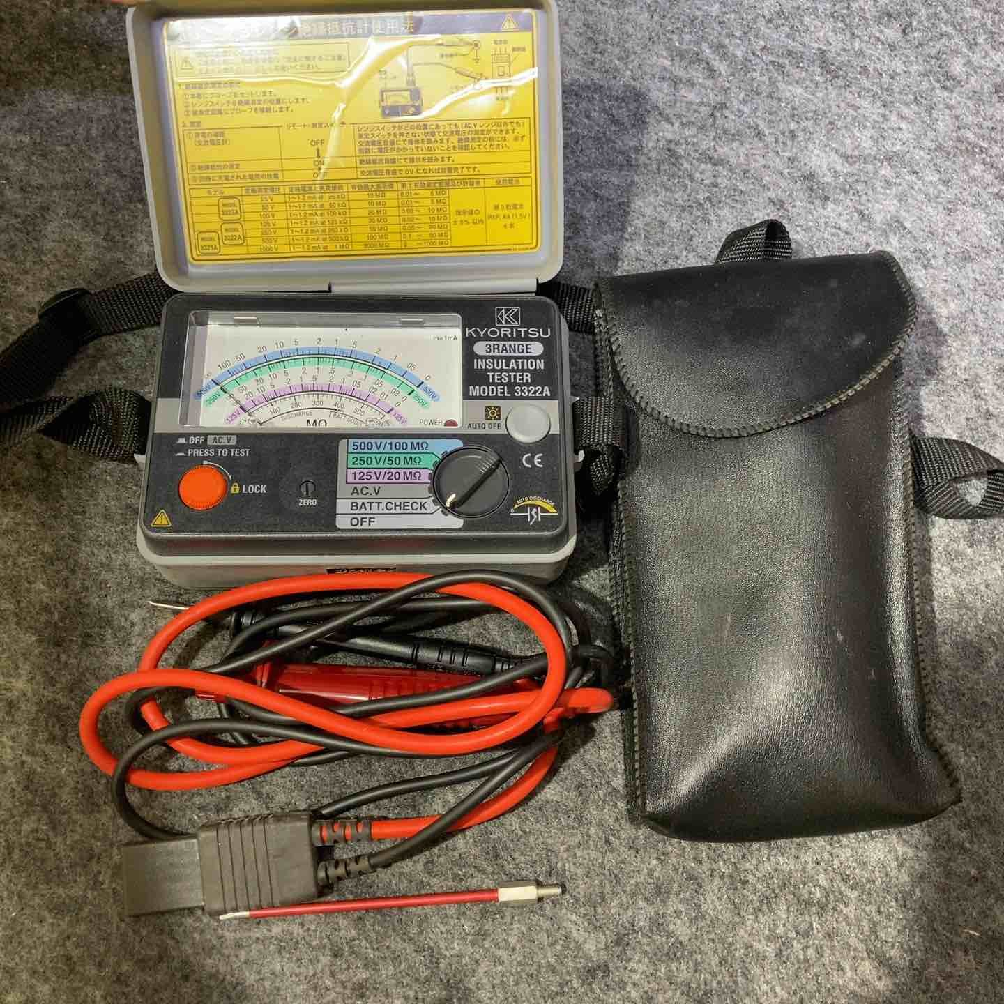 共立電気計器 3322 A キューメグ 3レンジ絶縁抵抗計