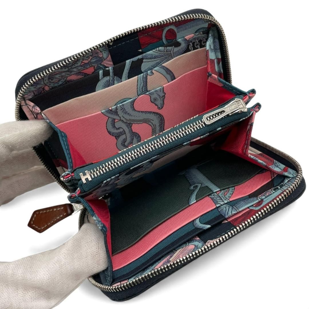 超極美品】エルメス HERMES 折り財布 アザップ シルクインコンパクト 