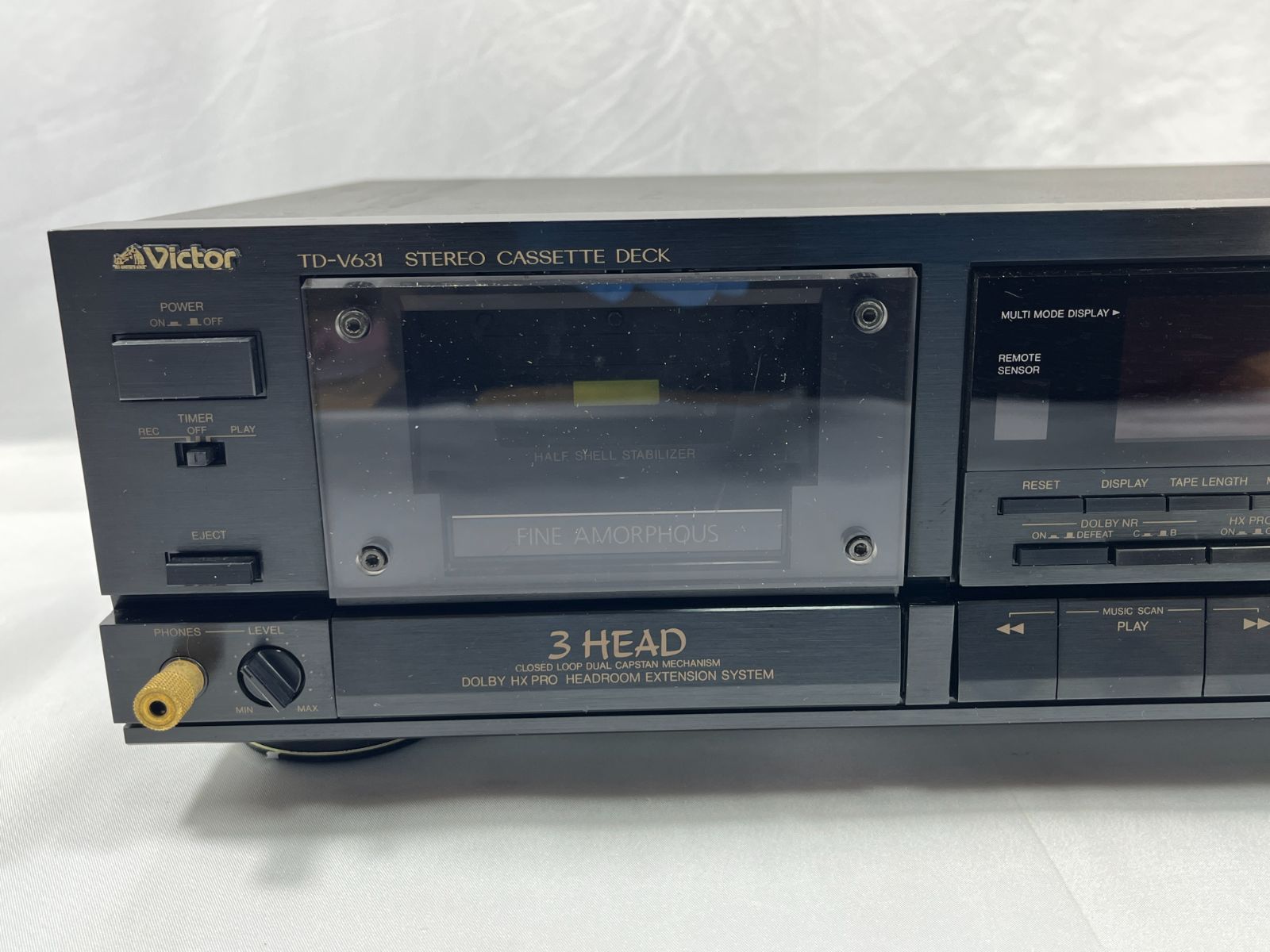 ジャンク品 VICTOR ビクター STEREO CASSETTE DECK TD-V631 NO