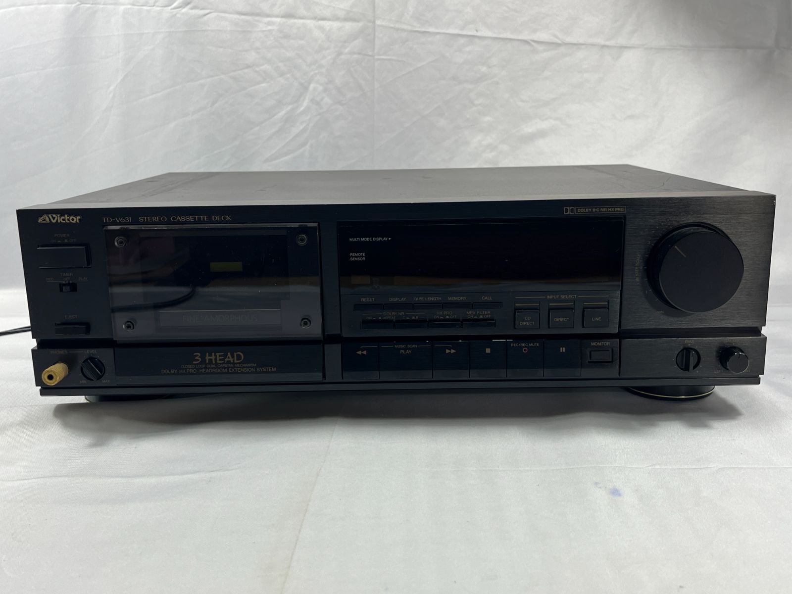 ジャンク品 VICTOR ビクター STEREO CASSETTE DECK TD-V631 NO
