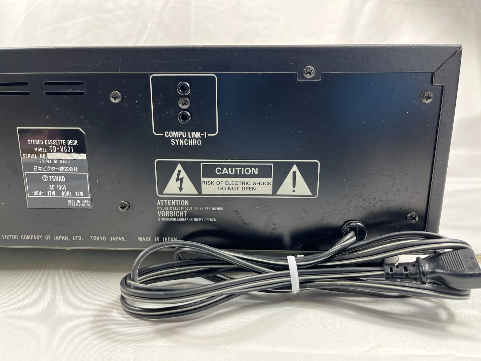 ジャンク品 VICTOR ビクター STEREO CASSETTE DECK TD-V631 NO