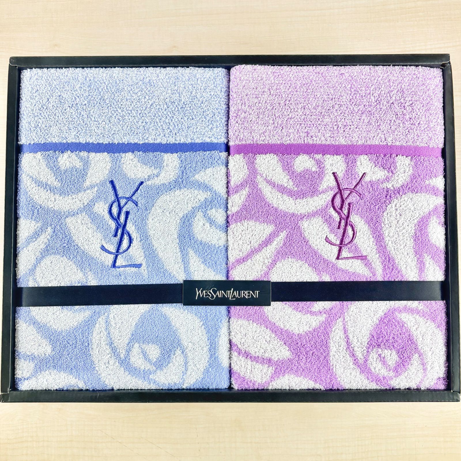 新品未使用YveSaintLaurent　タオルケットセット 未使用品】YVESSAINTLAURENT タオルケット2P 140×190 綿100％ - メルカリ