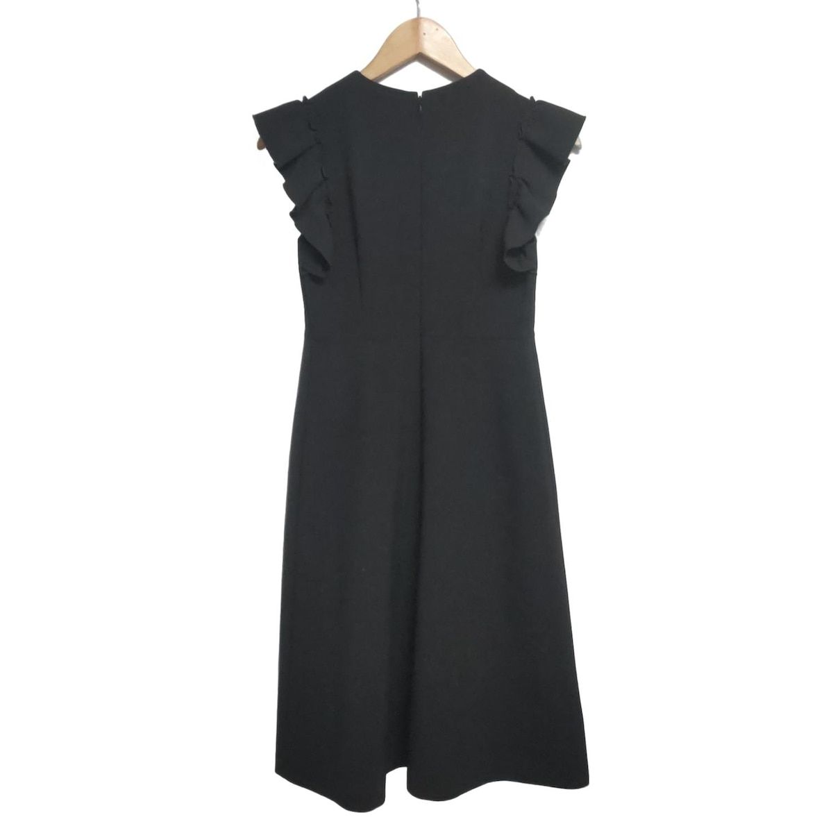 美品 ヨーコチャン ワンピース フリル袖 日本製 ブラック 黒 S YOKO CHAN(ヨーコ チャン) ワンピース サイズ35 レディース美品 - 黒