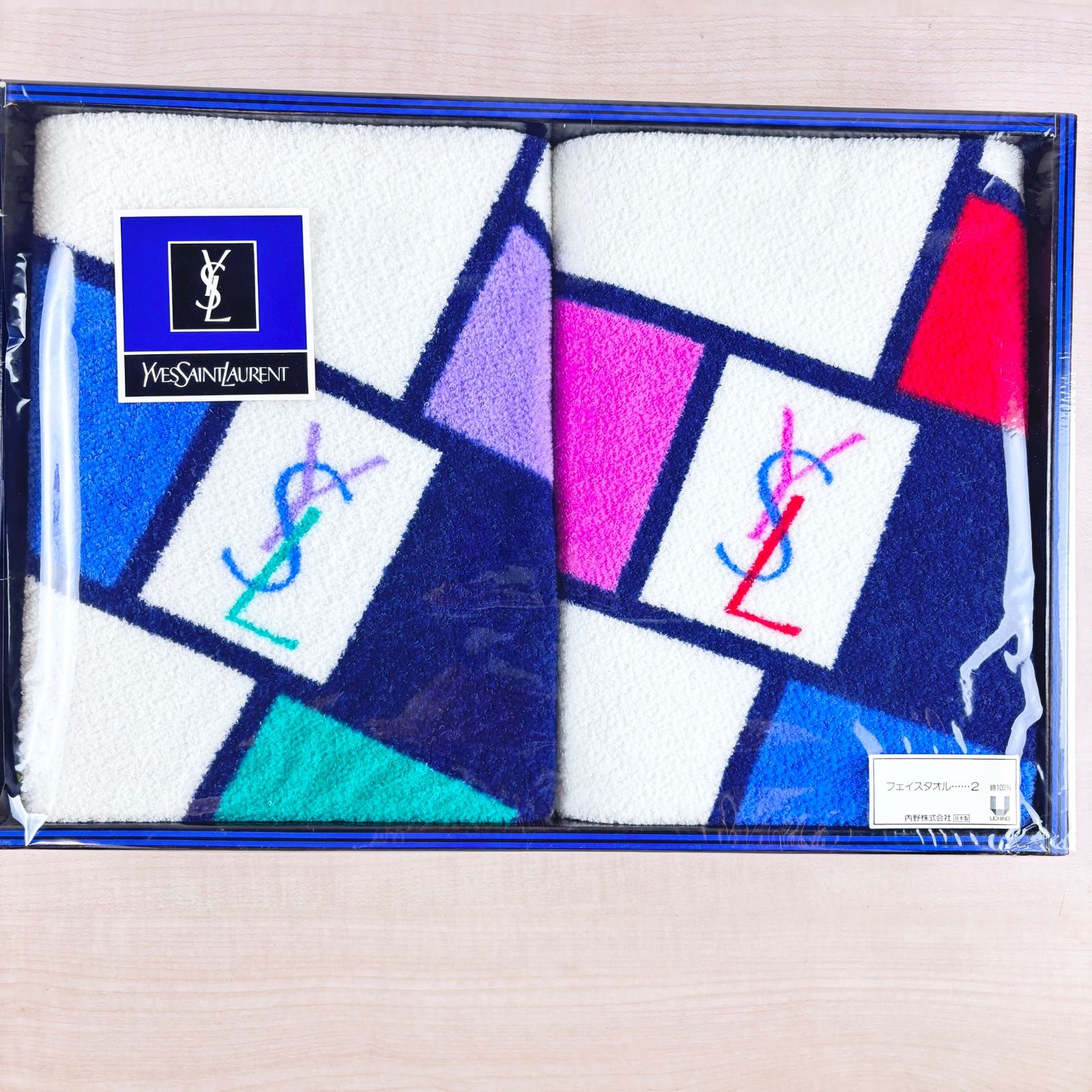 未使用品】YVESSAINTLAURENT フェイスタオル2P 綿100％ - メルカリ