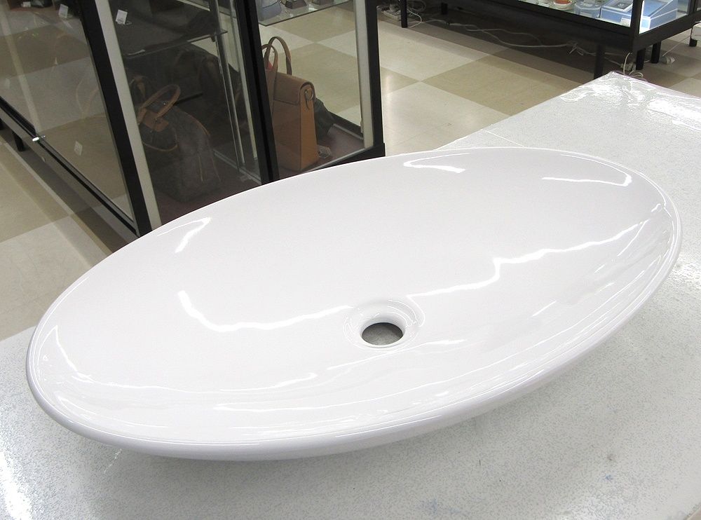 洗面ボウル B-259 卓上タイプ ホワイト 置き型 手洗いボウル 陶器