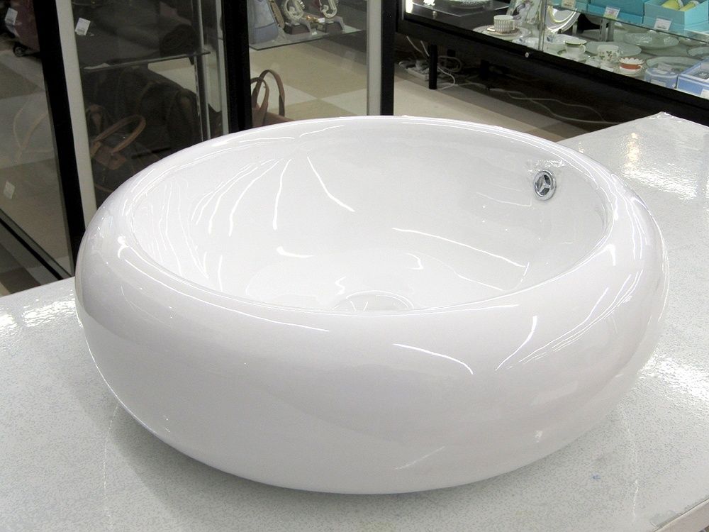 洗面ボウル 丸型タイプ B 122 陶器製 手洗いボウル 置き型