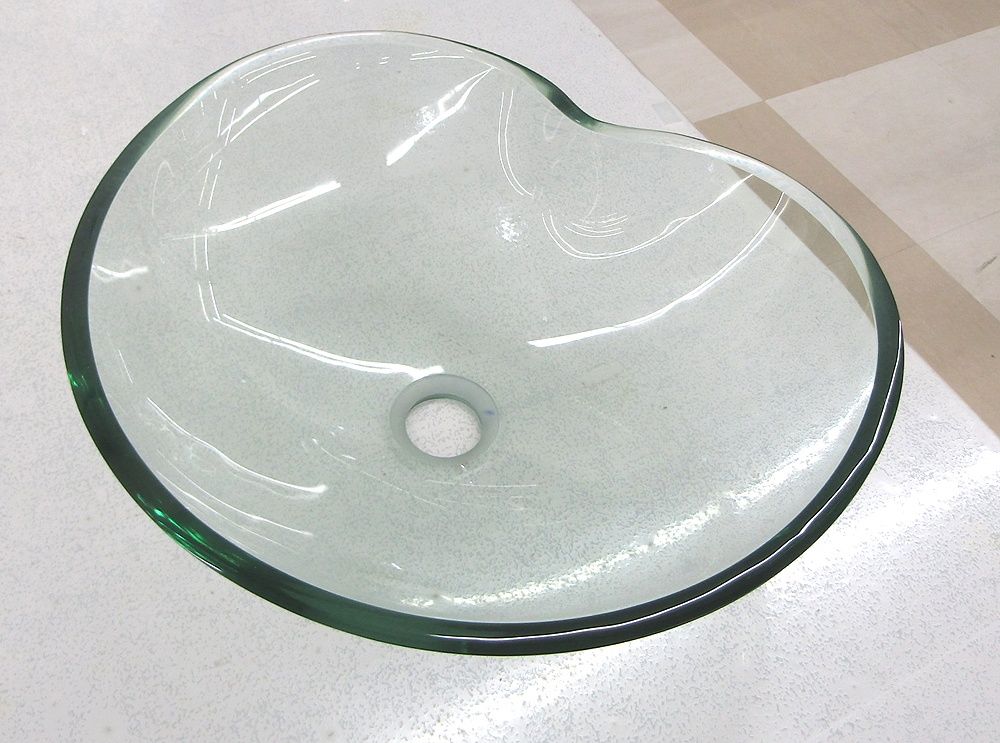 ガラス製 卓上タイプ 洗面シンク FA 014-A 1 洗面ボウル 手洗いボウル