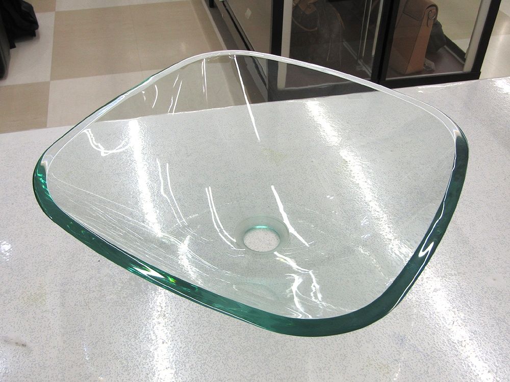 ガラス製 卓上タイプ 洗面シンク FA 012-A 1 洗面ボウル 手洗いボウル