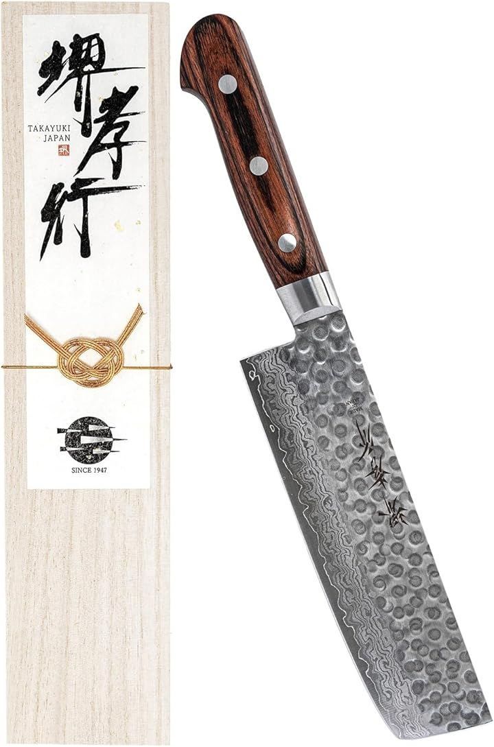 KitcheNavi 堺孝行 プロの料理人が愛用する包丁ブランドダマスカス 菜切り 160 mm V金10号 vg 型番 mn 16003 シルバー 菜切包丁