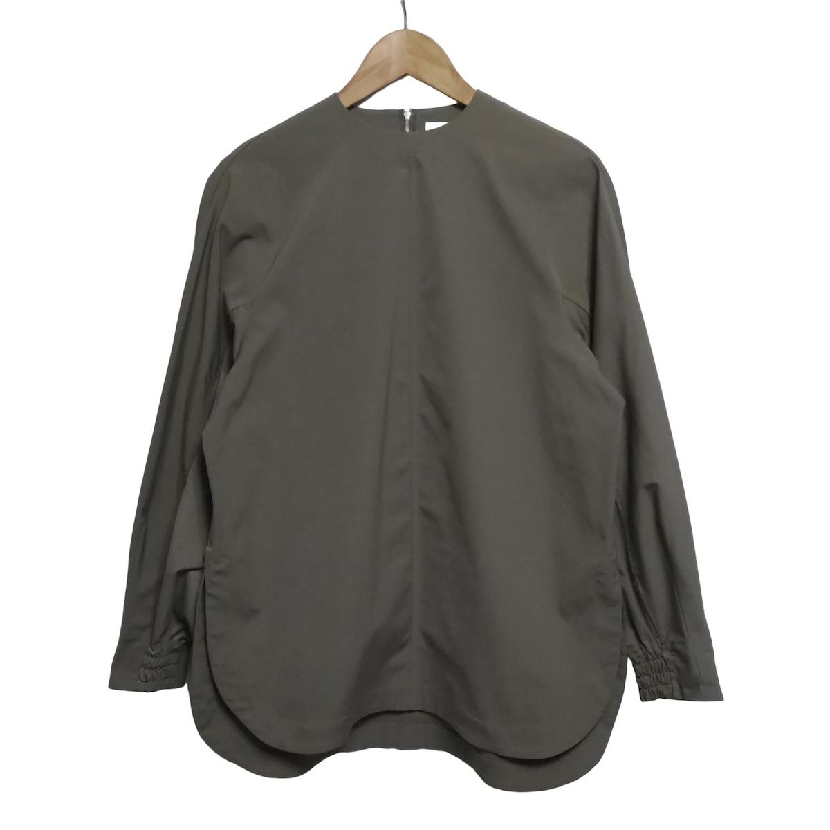 HYKE ハイク チュニック サイズ1 S レディース グレーベージュ クルーネック 長袖