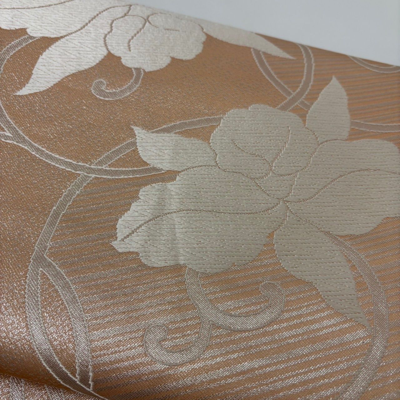 九寸名古屋帯 正絹 花唐草 イ6303 九寸名古屋帯 正絹 花唐草 イ6303