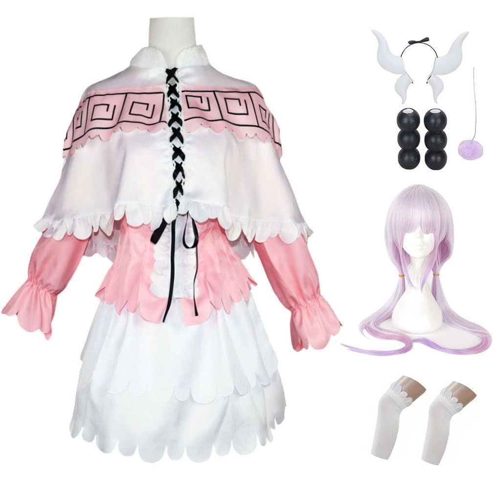 小林さんちのメイドラゴン カンナ カムイ コスプレ 衣装 洋服 耐熱ウィッグ 付き 髪飾り 尻尾 イベン