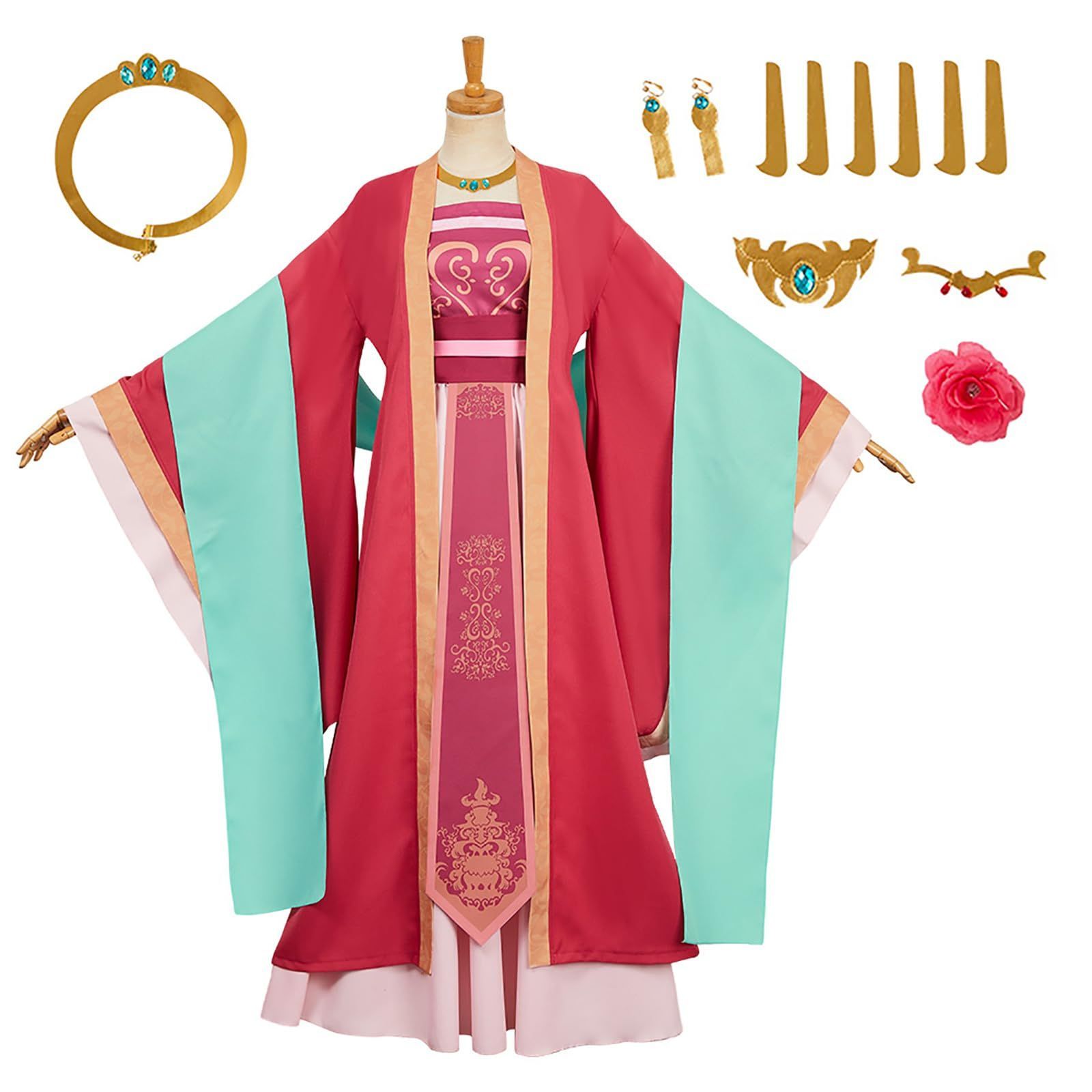 薬屋のひとりごとコスプレ玉葉妃 ギョクヨウヒ コスプレ衣装 同人服 頭飾り 耳飾り 髪飾り付き ジンシ 猫猫 マオマオコスプ