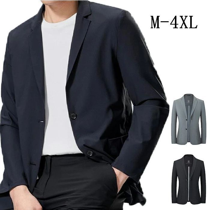 スーツ メンズ 通気 通勤 涼しい スーツジャケット 夏 ストレッチ メンズアウター ジャケット 春 秋 ビジネス