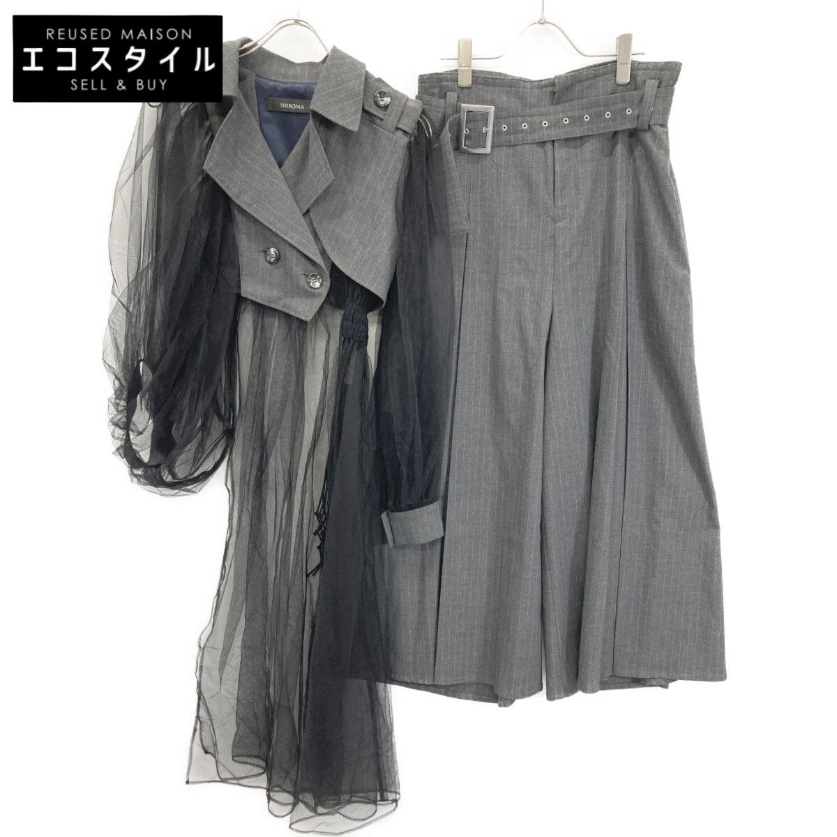 SHIROMA シロマ ｸﾞﾚｰ×ﾌﾞﾗｯｸ S-RM-P 01 A|S-RM-J 04 A ﾁｭｰﾙ ｾｯﾄｱｯﾌﾟ F