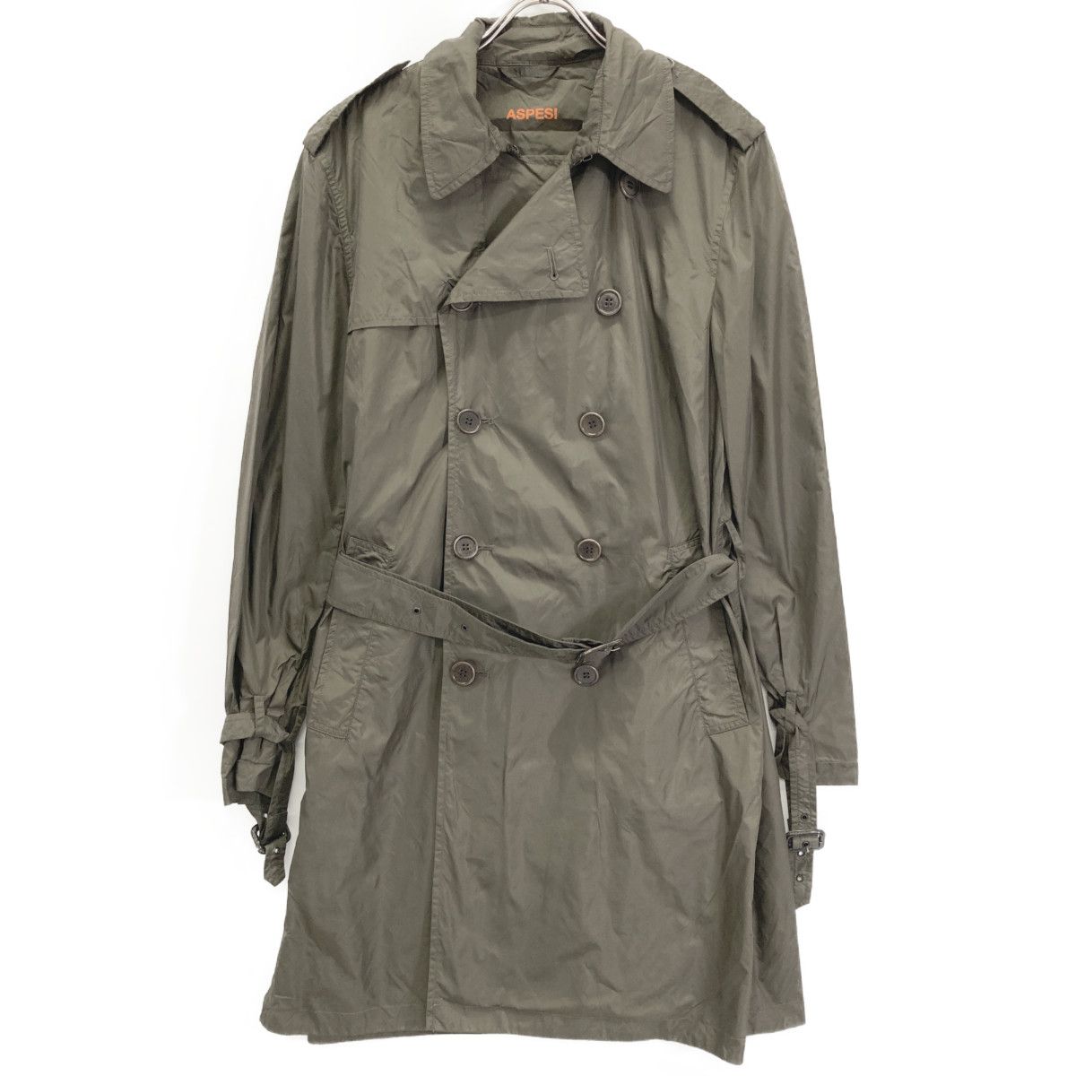 未使用 ASPESI アスペジ トレンチコート カーキ S スプリングコート ASPESI アスペジ ｶｰｷ ﾅｲﾛﾝﾄﾚﾝﾁｺｰﾄ Ⅿ - メルカリ
