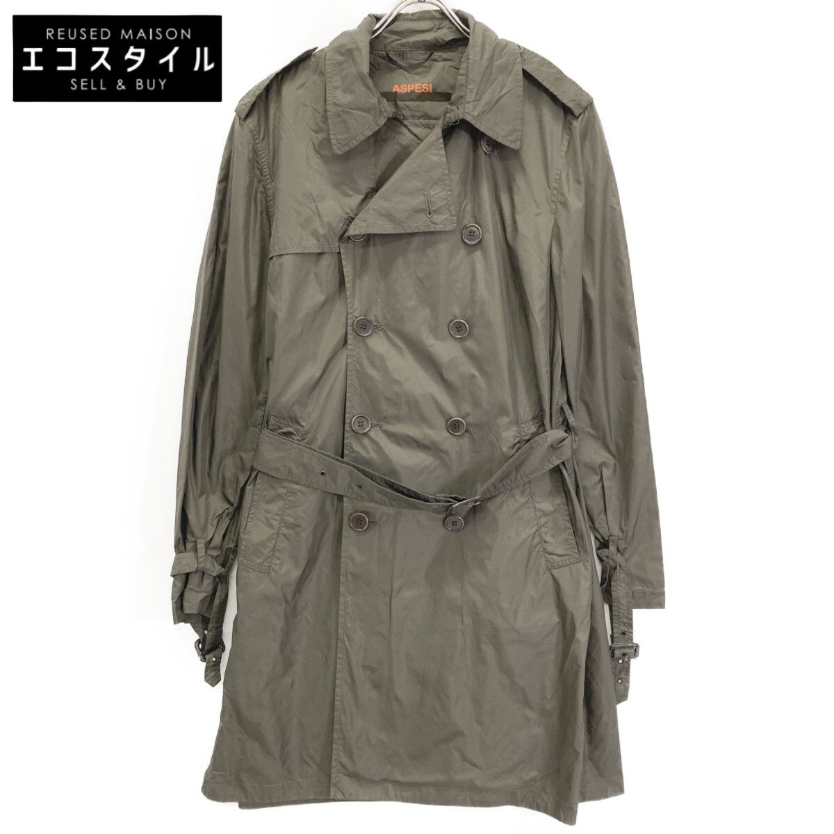 ASPESI アスペジ ｶｰｷ ﾅｲﾛﾝﾄﾚﾝﾁｺｰﾄ Ⅿ - メルカリ