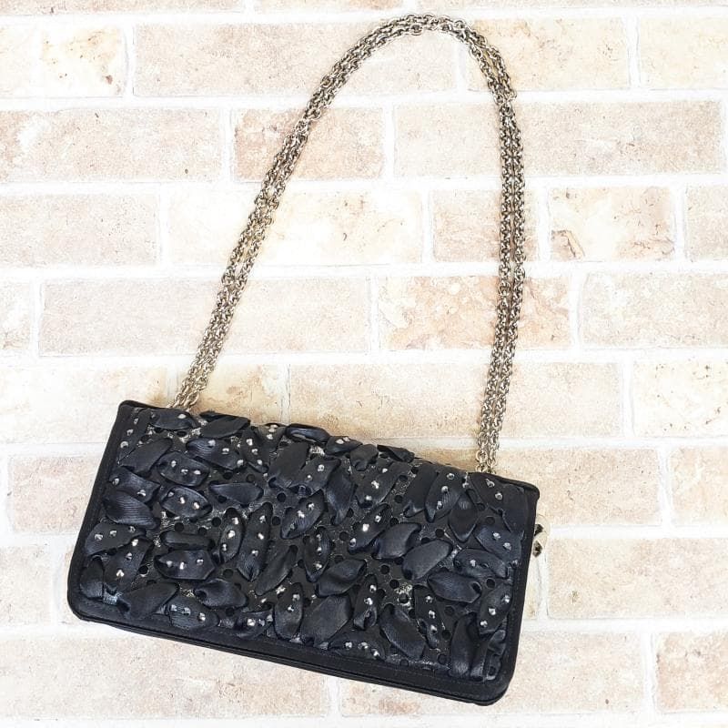 RODO ロド ☆ スワロフスキー パーティーバッグ 2WAY リボンデザイン