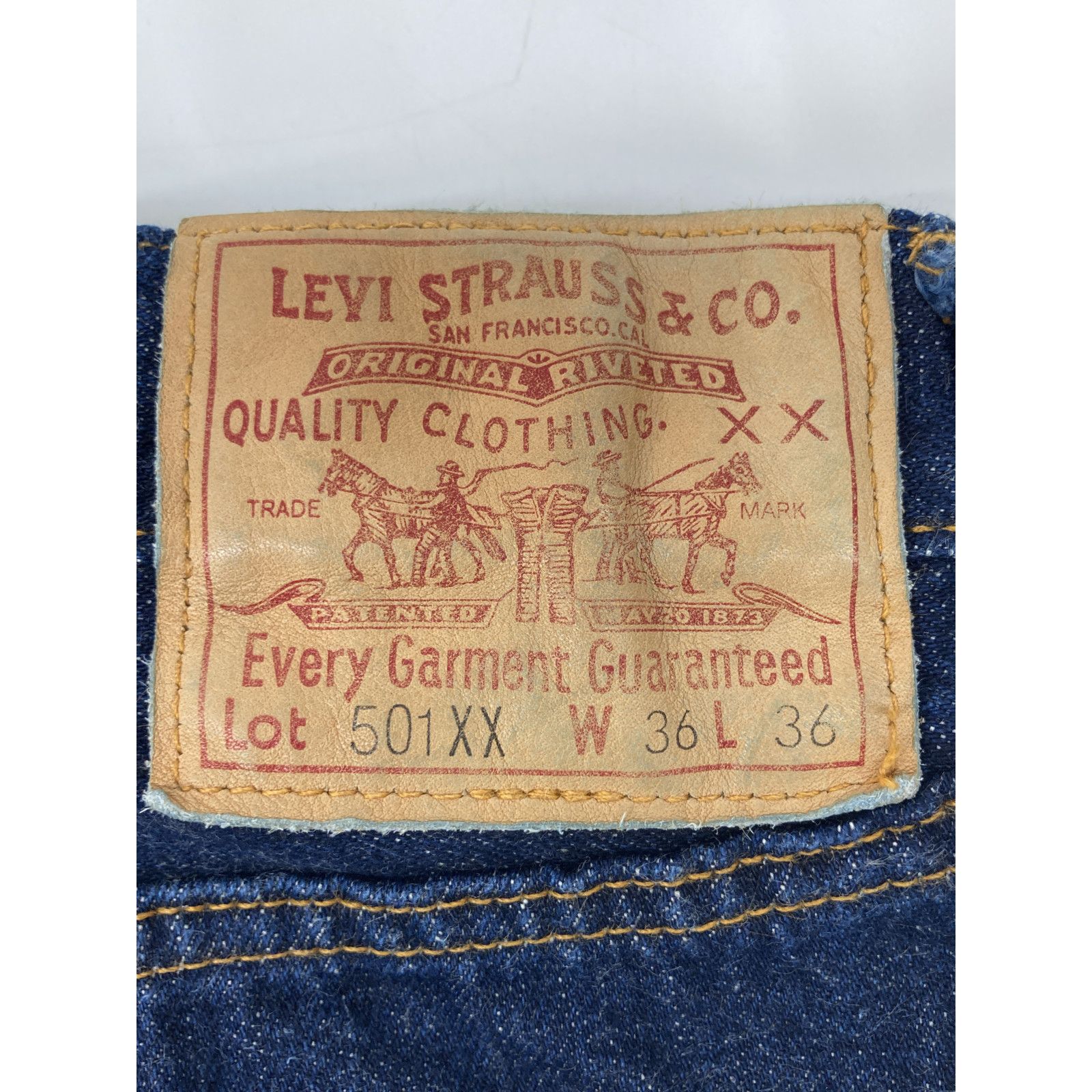 Levi's 501xx W32L36 BIG E 555刻印 LEVI'S リーバイス 555刻印 501XX 1947年復刻 BIG E片面ﾀﾌﾞ 47501-0117