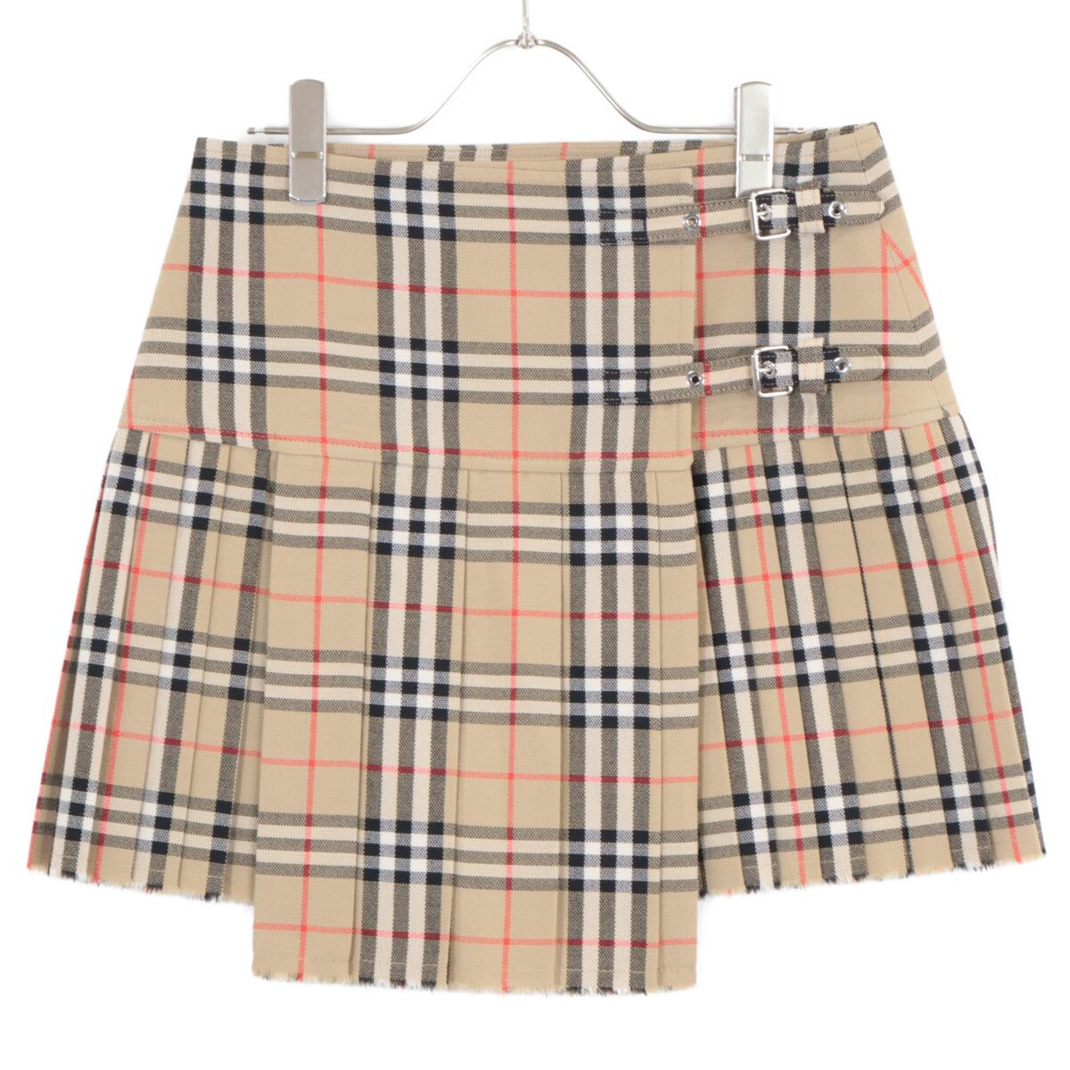 バーバリー ﾍﾞｰｼﾞｭ 8025832 71 Q ｳﾞｨﾝﾃｰｼﾞﾁｪｯｸ ﾌﾟﾘｰﾂｽｶｰﾄ 36