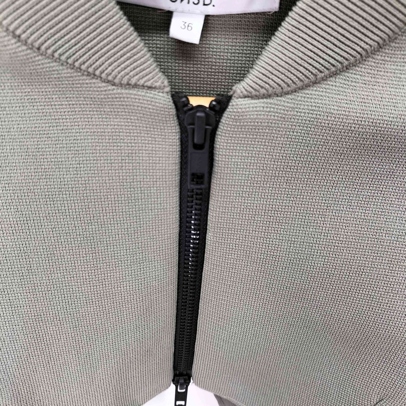 UN3D.ショートニットブルゾン 36 bl 新品 UN3D.ショートニットブルゾン 36 bl 新品