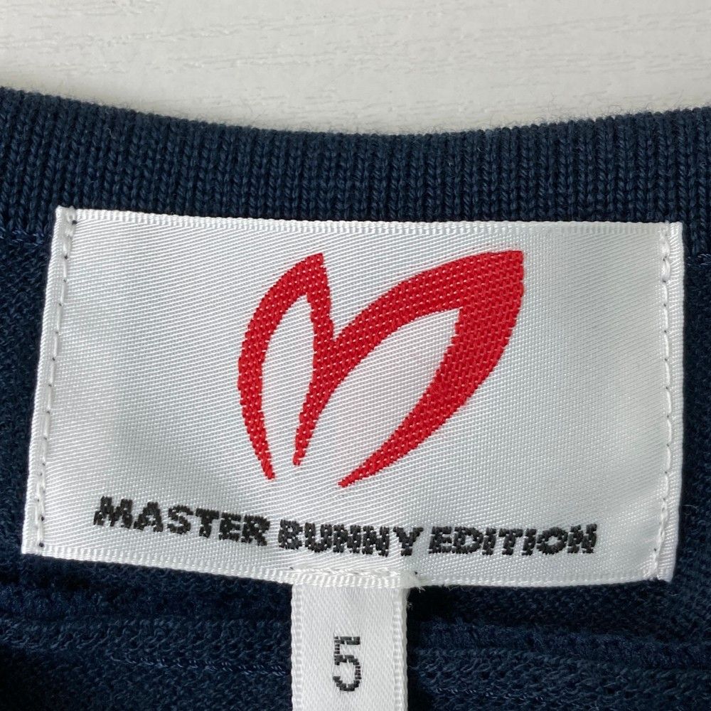 サイズ：5 MASTER BUNNY EDITION マスターバニーエディション 2021年 1270901 薄手ニット  ネイビー系 [240002005070] ゴルフウェア メンズ ストスト サイズ：5 MASTER BUNNY EDITION マスターバニーエディション 2021年
