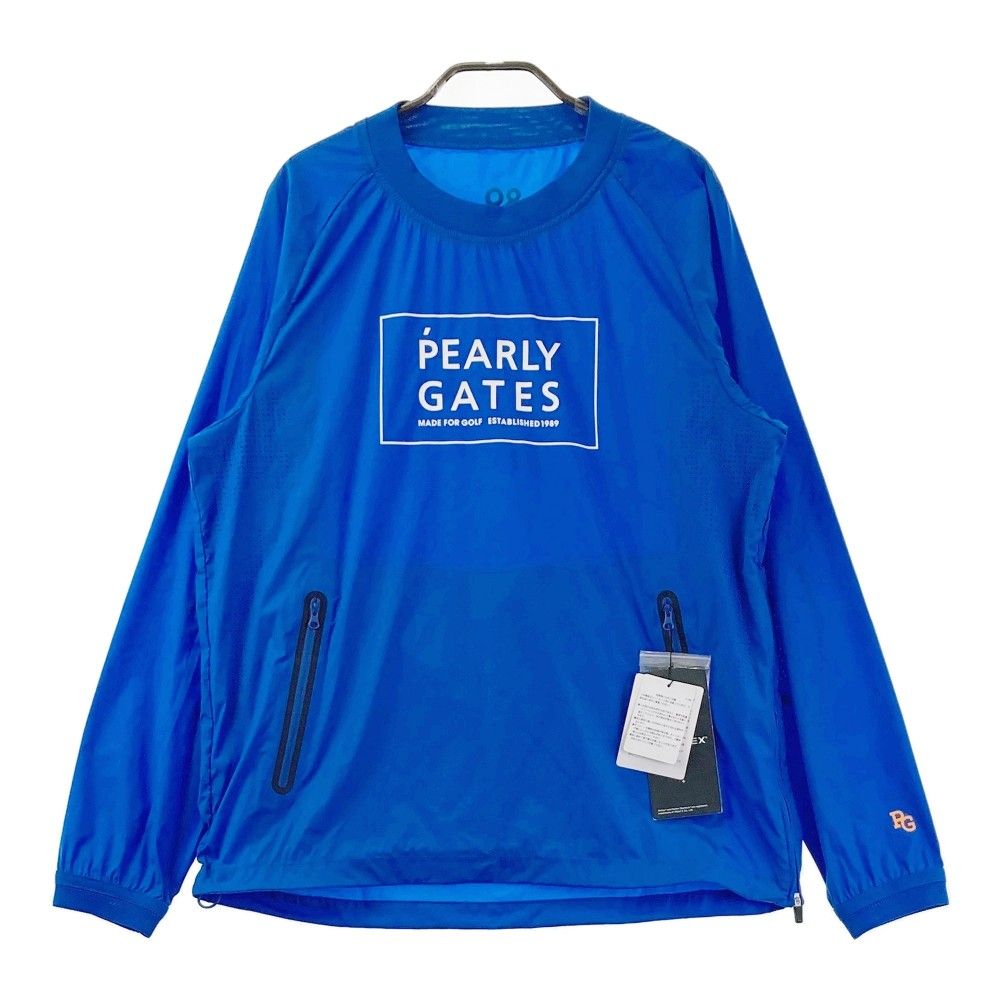 サイズ ４ PEARLY GATES パーリーゲイツ 2021年 1221901 丸首リップブルゾン ブルー系 ゴルフウェア メンズ ストスト