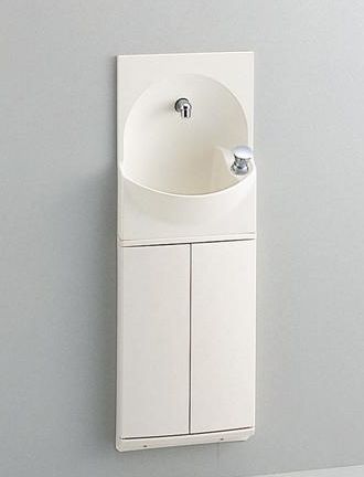 TOTO YSC 46 SX NW 1 手洗付きキャビネット ハンドル式水栓 半埋め込み