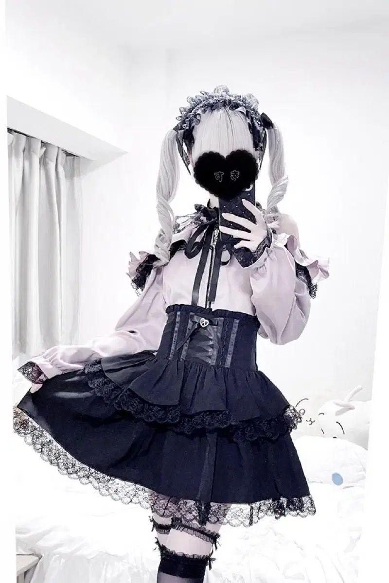 マズ MA RS ハイウエスト スピンダル ボール スカパン スカート ブラック 地雷系