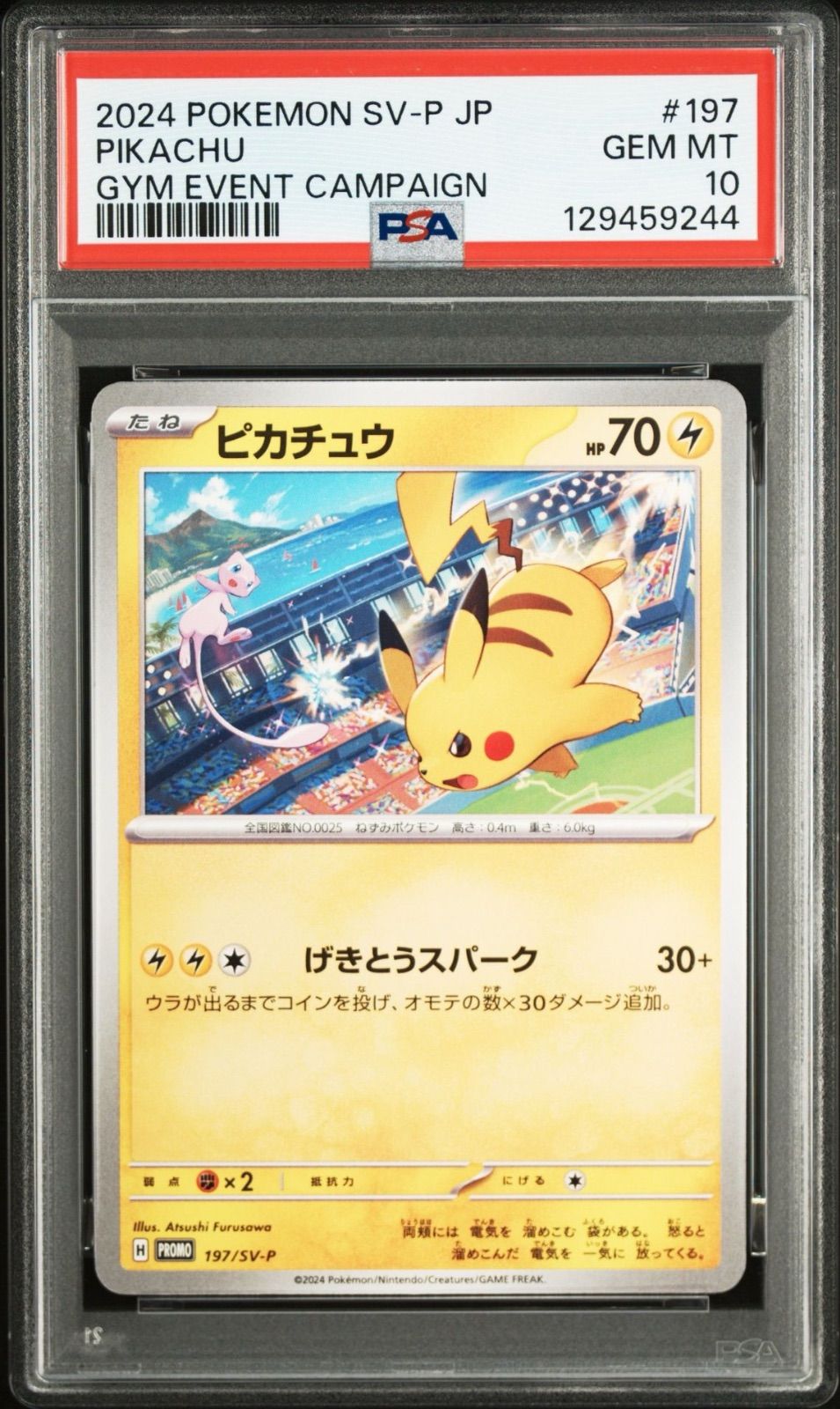 PSA10 ピカチュウ ジムイベントキャンペーン PSA10】ポケモンカードゲーム ピカチュウ ジムイベント プロモ 197/SV
