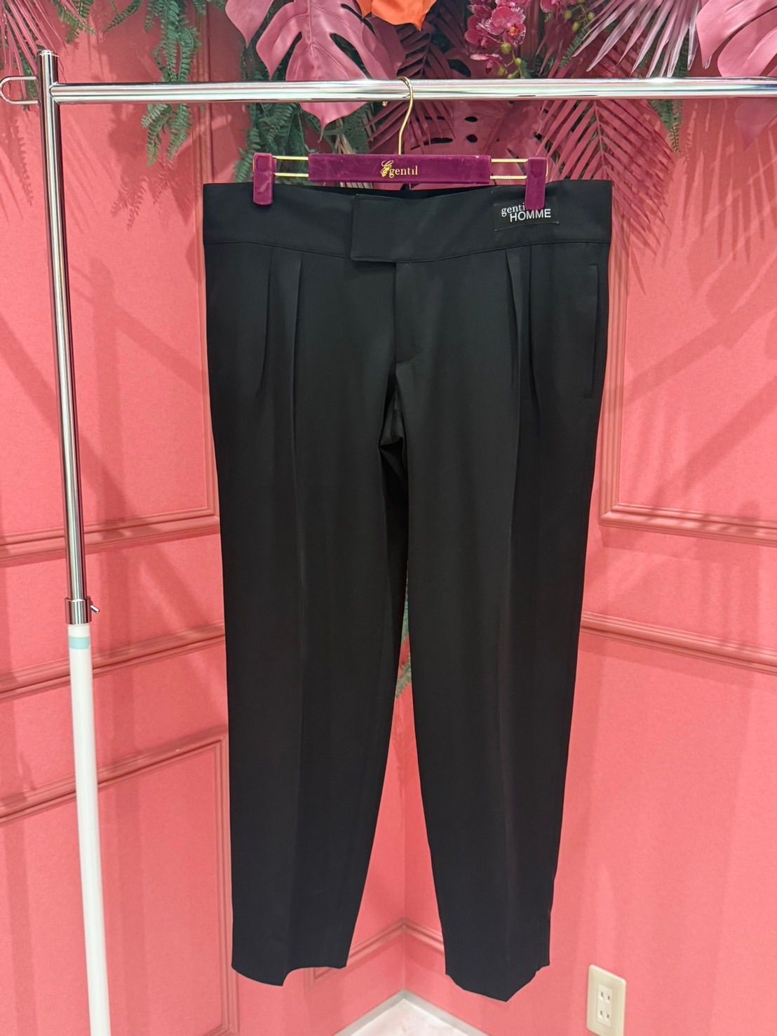 Egentil ジャンティ HOMME 社交ダンス ウェア メンズ パンツ ブラック ラテン E