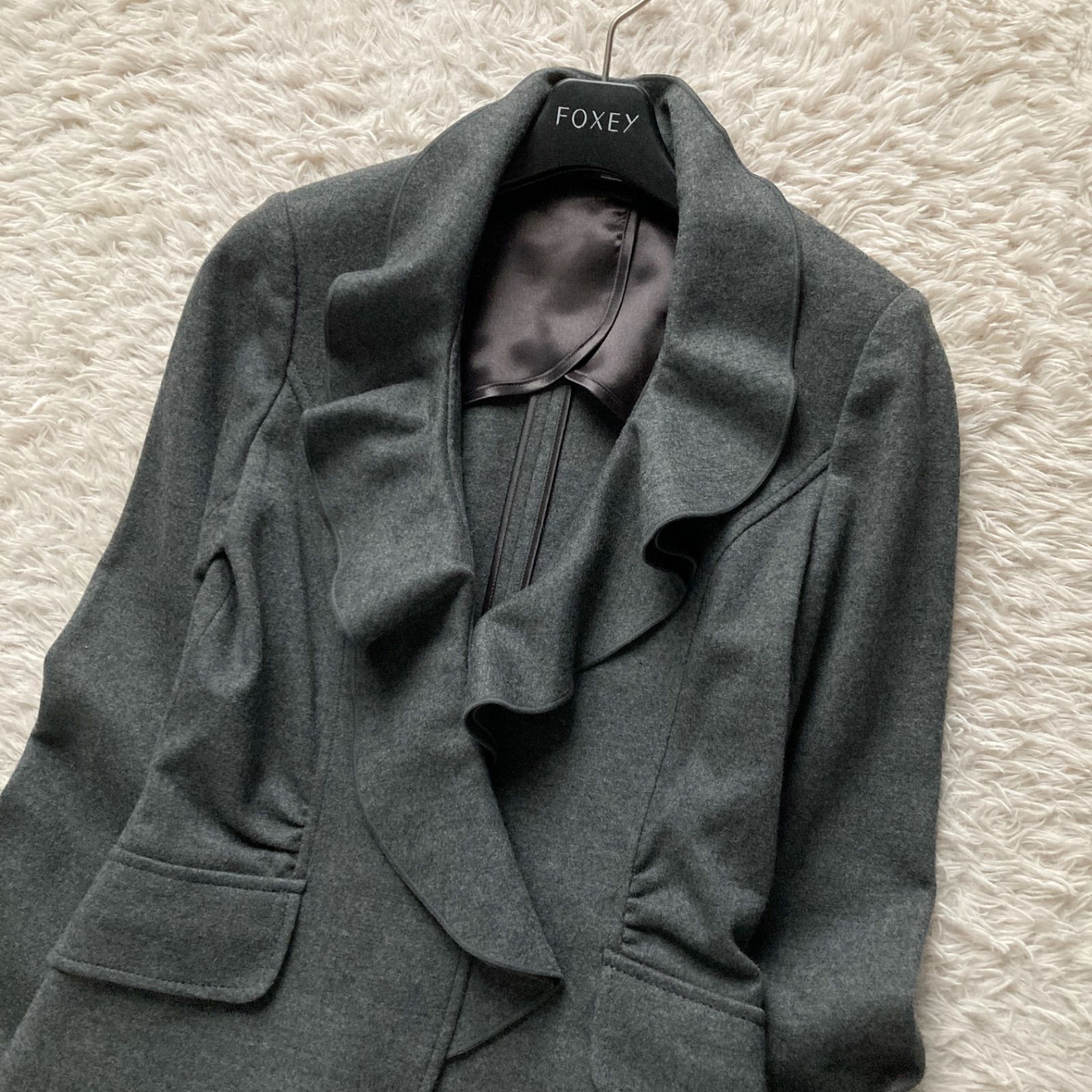 レディース 美品 NARACAMICIE ナラカミーチェ フリルデザイン ウール 