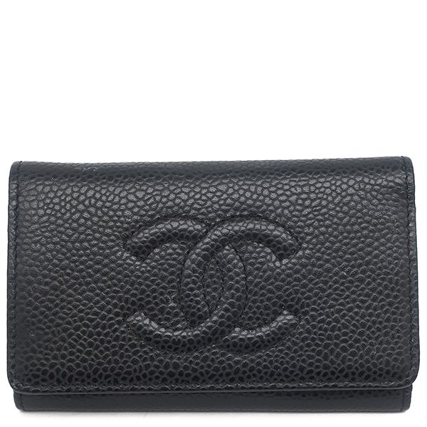 あ*ろ様 CHANEL ブラック レザー キーケース シャネル CHANEL キーケース ココマーク キーケース レザー キャビア