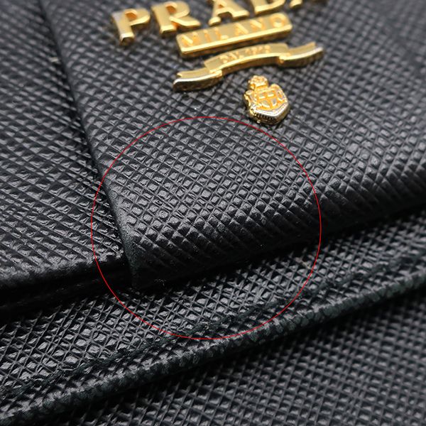 プラダ PRADA 三つ折り財布 サフィアーノ フィオッコ コンパクト