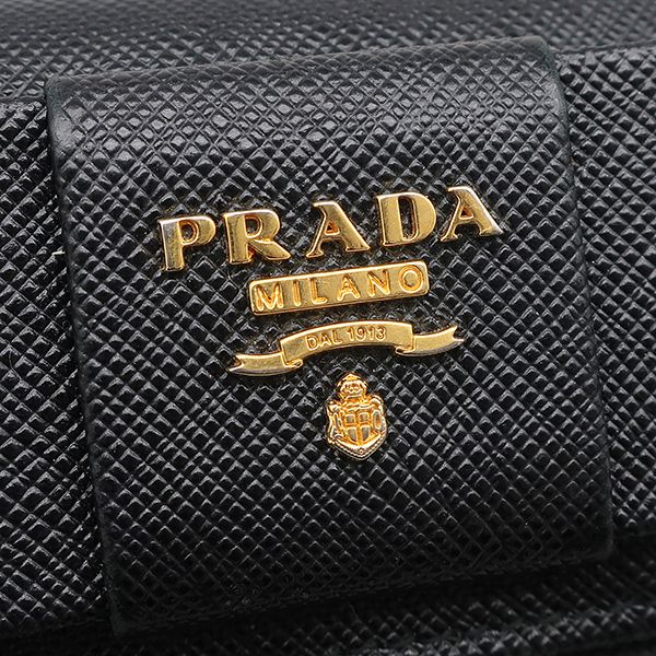 プラダ PRADA 三つ折り財布 サフィアーノ フィオッコ コンパクト