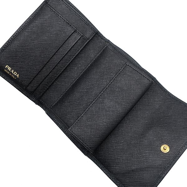 プラダ PRADA 三つ折り財布 サフィアーノ フィオッコ コンパクト