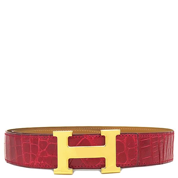 エルメス HERMES ベルト コンスタンスH ポロサス レッド系 #75