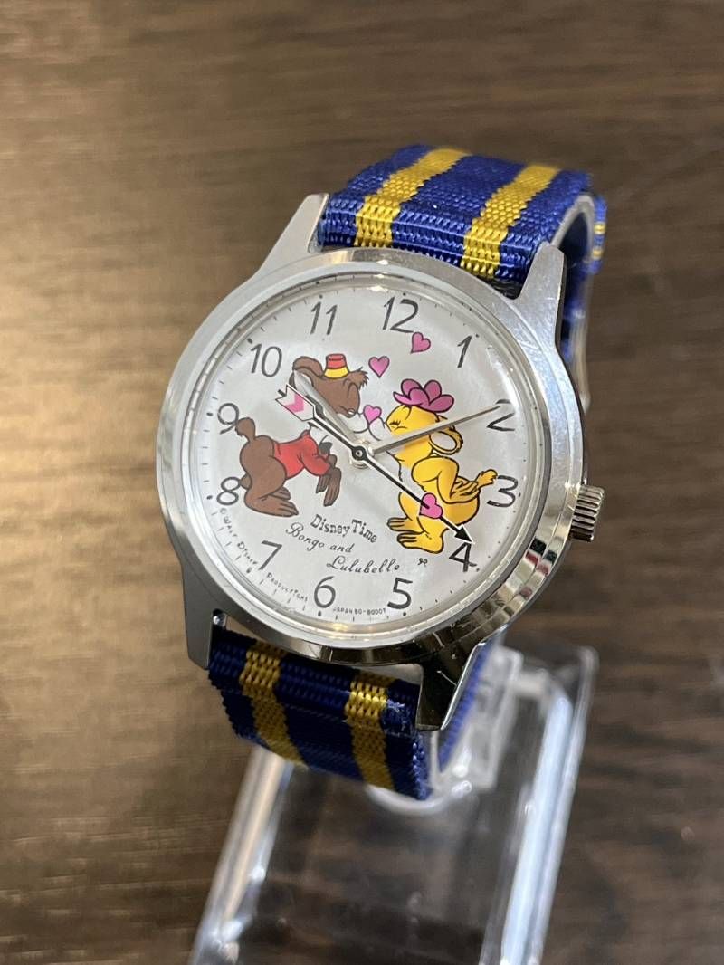 SEIKO Disney Time ボンゴ ルルベル 手巻き時計 5000 8000 昭和 稼動品