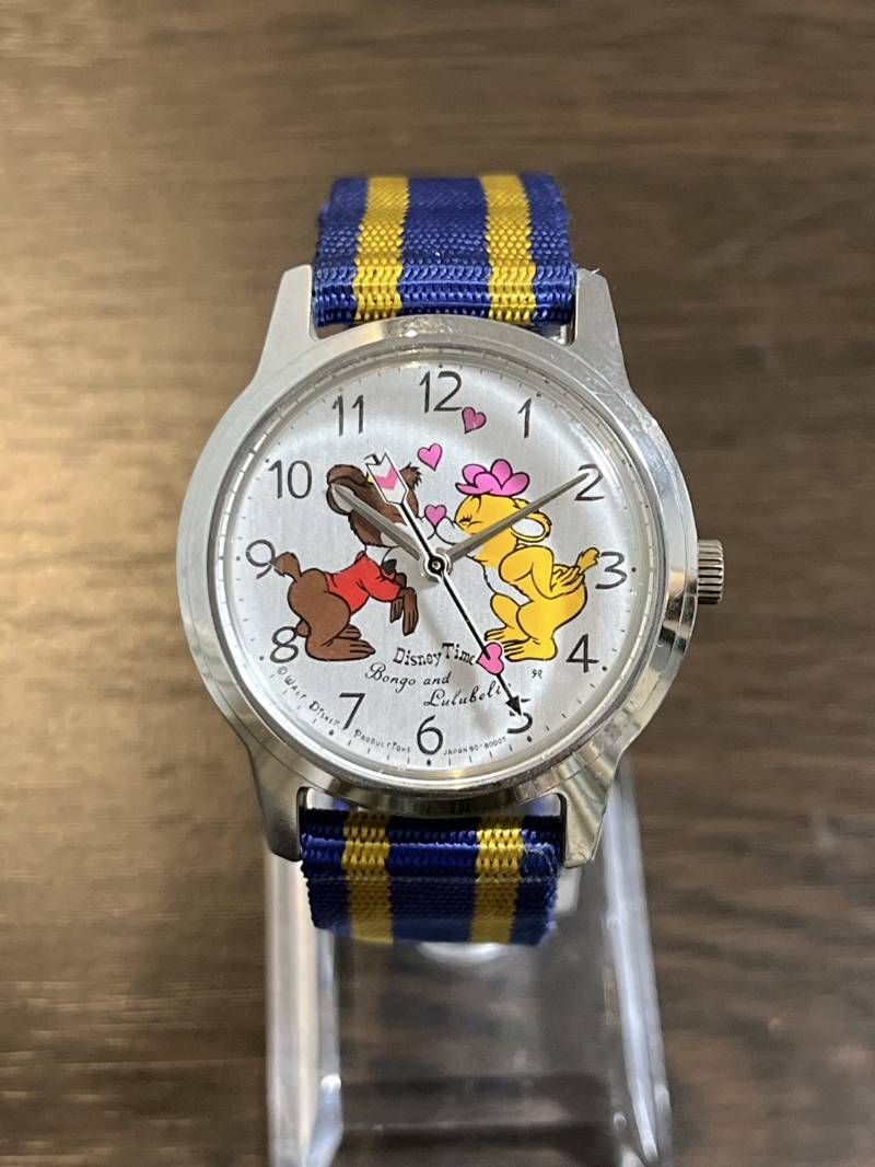 SEIKO Disney Time ボンゴ-ルルベル 手巻き時計 5000-8000 昭和 稼動品