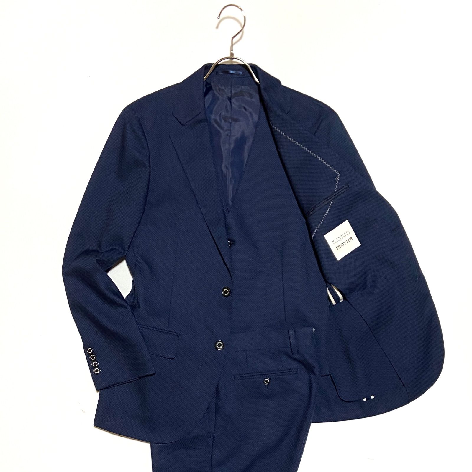MACKINTOSH PHILOSOPHY スーツ セットアップ 2ピース 青 美品 MACKINTOSH PHILOSOPHY マッキントッシュフィロソフィー TROTTER