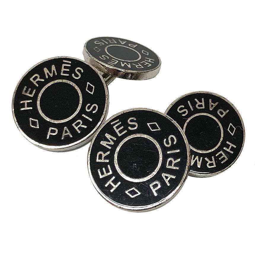 HERMES エルメス セリエ カフス カフリンクス ブラック メンズ アクセサリー aq 12334