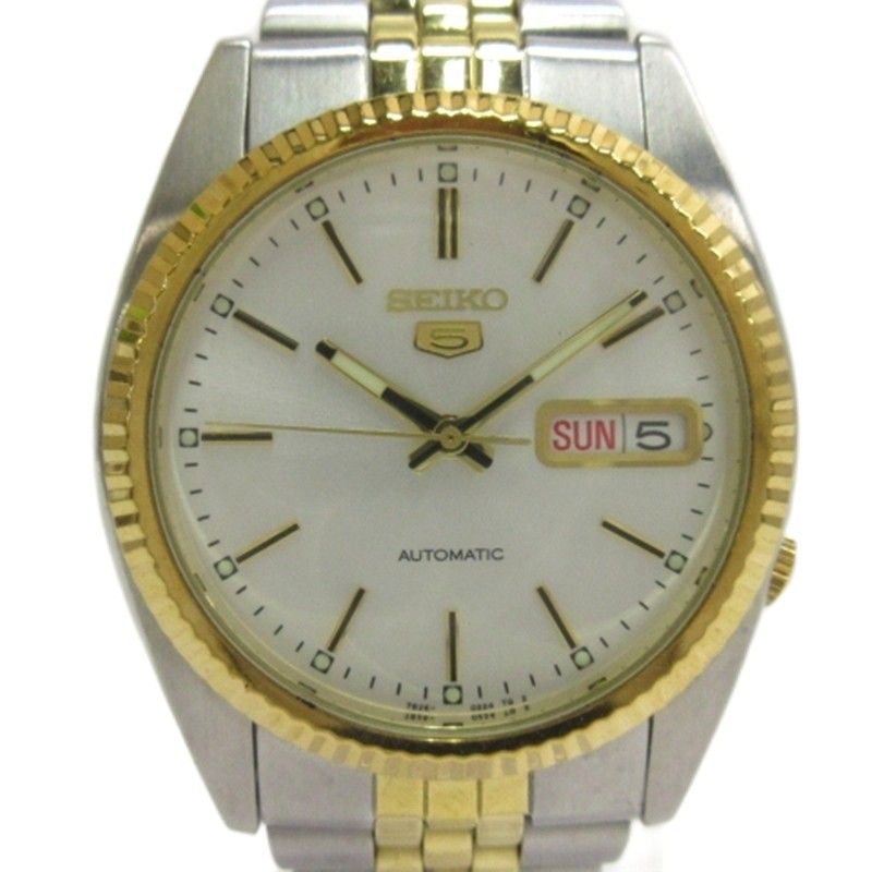セイコー SEIKO セイコー5 ファイブ コンビ 腕時計 自動巻き 裏