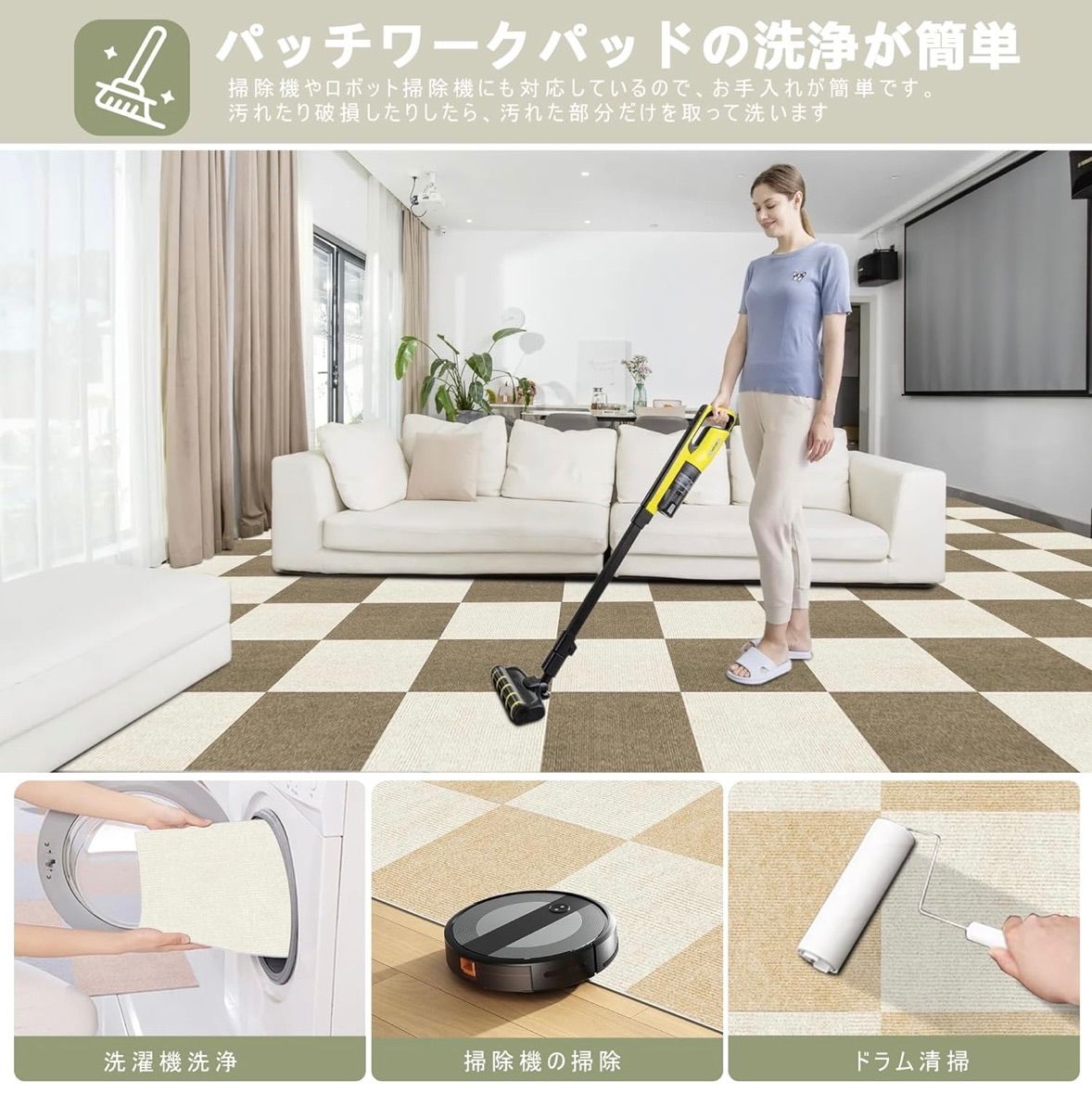 ジョイントマット 【45*45*0.4cm 40枚】大判タイルカーペット XIWEIYI