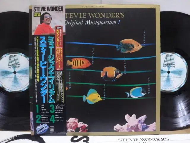 日本 LP Stevie Wonder 1982 年 早い 2 冊子 含め