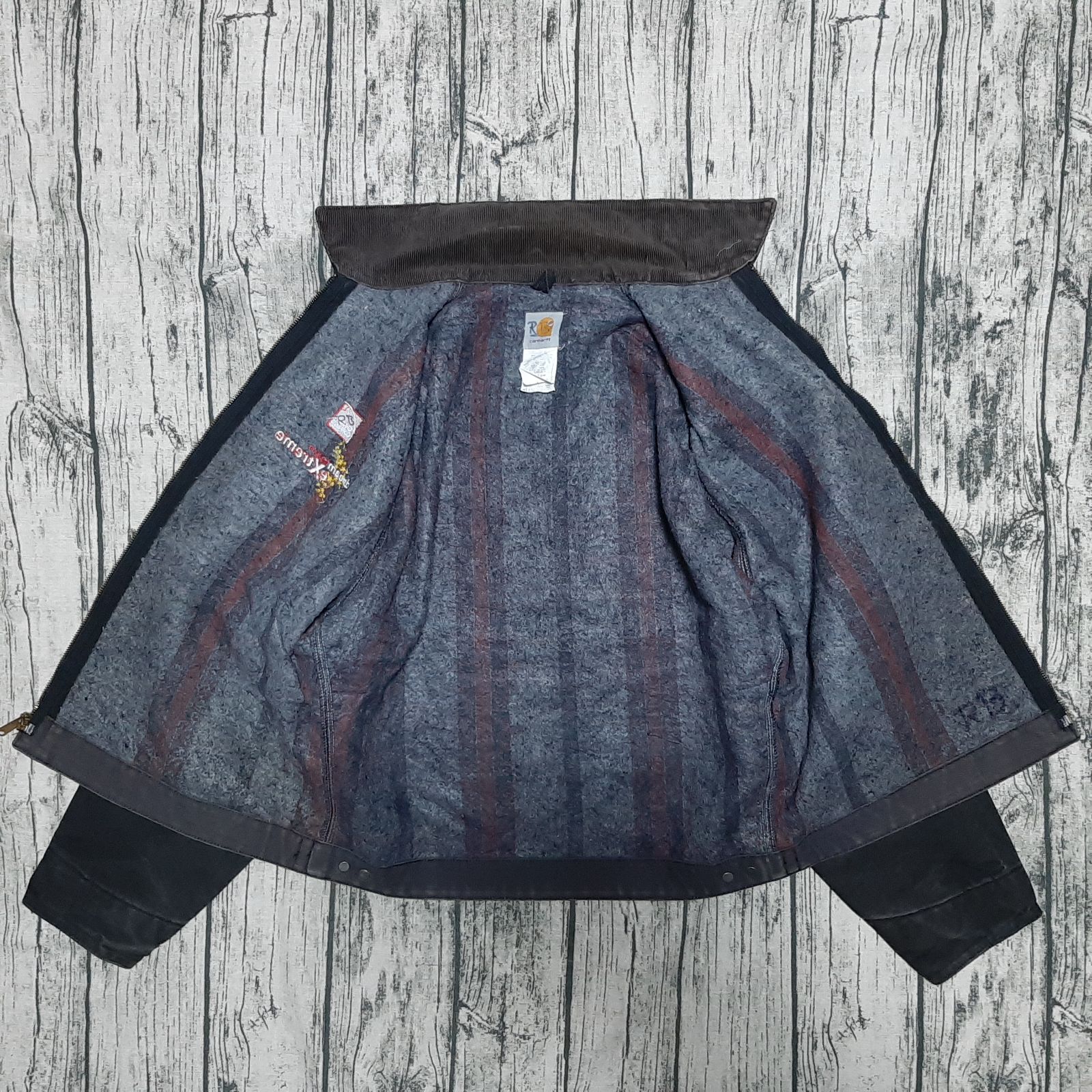 size 44】USA製 Carhartt Detroit Jacket Black デトロイトジャケット